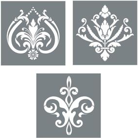 img 4 attached to Large Damask Stencil Fleur Lis