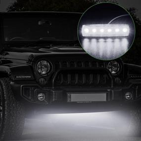 img 2 attached to 🚗 Hortsun LED Underglow Kit with 8 LED Car Rock Lights, 4 LED Strip Lights, and a 32 Ft Extension Cable Wire Cord - Ideal for Cars, Golf Carts (White)