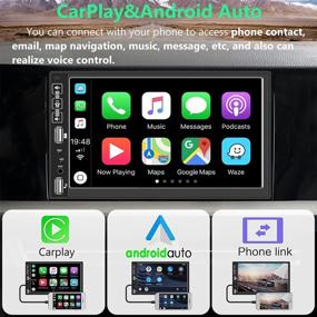 img 3 attached to Премиум автомагнитола с двумя динами, поддержкой Apple Carplay и Android Auto, AHD задней камерой, 7-дюймовым сенсорным экраном и беспроводной передачей изображения.