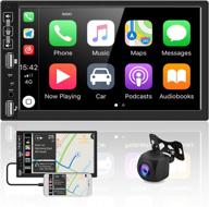 премиум автомагнитола с двумя динами, поддержкой apple carplay и android auto, ahd задней камерой, 7-дюймовым сенсорным экраном и беспроводной передачей изображения. логотип