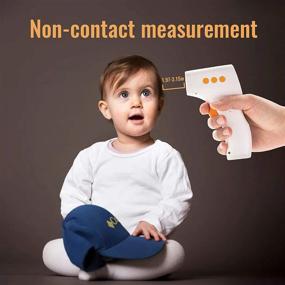 img 1 attached to 🌡️ iRyno Infrared Forehead Digital Thermometer - Non-Contact for Children and Adults, Accurate Temperature Alarm, Fast & 3 Color LCD Display