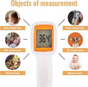 img 2 attached to 🌡️ iRyno Infrared Forehead Digital Thermometer - Non-Contact for Children and Adults, Accurate Temperature Alarm, Fast & 3 Color LCD Display