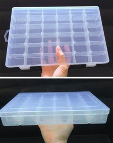 img 3 attached to 📦 DUOFIRE Plastic Organizer Box: Adjustable Dividers for Bead Storage, Jewelry, Crafts - 36 Grids Container