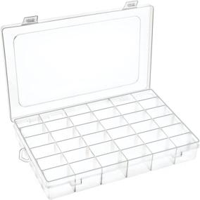 img 4 attached to 📦 DUOFIRE Plastic Organizer Box: Adjustable Dividers for Bead Storage, Jewelry, Crafts - 36 Grids Container