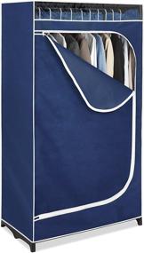 img 2 attached to 👚 Whitmor Clothes Closet - Durable Freestanding Garment Organizer with Reliable Fabric Cover