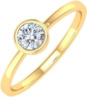 carat diamond solitaire engagement yellow logo