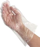 disposable food handling long cuff poly gloves - 2100-piece bundle 🧤 (4 boxes) - one size fits most - 525 gloves per box logo