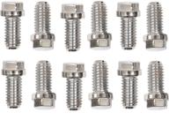 2210g silver 12pc 3/8-16x3/4 stainless steel header bolts by mr. gasket logo