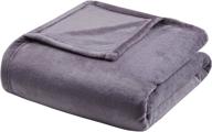 luxuriously cozy lavender throw blanket by madison park microlight: perfect for bed, couch, or sofa logo