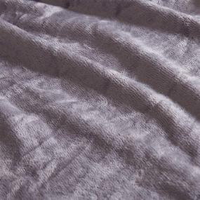 img 2 attached to Luxuriously Cozy Lavender Throw Blanket by Madison Park Microlight: Perfect for Bed, Couch, or Sofa