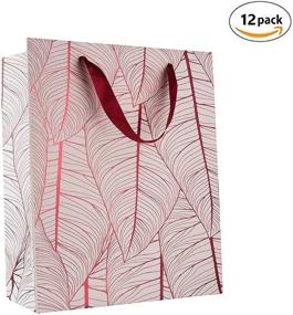 img 3 attached to Leaf Design Maroon Gift Bags