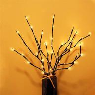 renus branch lights: usb powered twig light with remote control - 8 flashing modes for indoor and outdoor decorations during halloween, thanksgiving, and christmas логотип