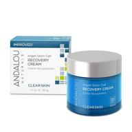 🌿 andalou naturals argan stem cell recovery cream - 1.7oz | for oily or overreactive skin | clarifies & cleanses pores, promoting glowing skin | infused with aloe vera logo