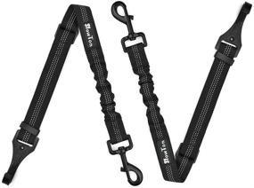 img 4 attached to 🐶 Slowton 2 Pack Dog Seat Belt: Secure Metal Buckle Vehicle Harness for All Dogs - Adjustable Pet Safety Leads with Elastic Belt Tether