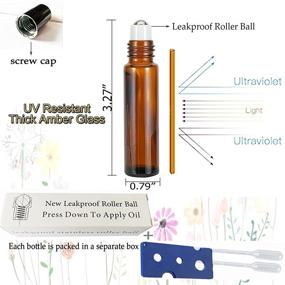 img 1 attached to 💧 Stainless Steel Roller Bottle for Essential Oils - Travel Accessories