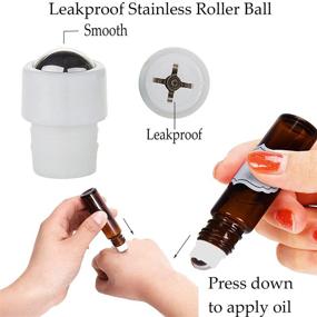 img 2 attached to 💧 Stainless Steel Roller Bottle for Essential Oils - Travel Accessories