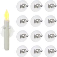 🕯️ 12pcs raycare window candle holder clamps with suction cups - perfect for christmas celebration, christmas candle holders with suction cups логотип