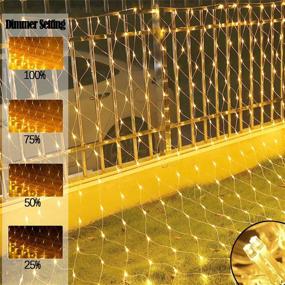 img 3 attached to 🎄 Christmas Lights Outdoor Net Lights: 9.8ft x 6.6ft, 8 Modes, 200 LED, Remote Control - Warm White