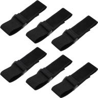 🚴 gejoy 6 pieces cycling pant leg bands - elastic bicycle safety belts for riding, fishing, and outdoor activities - flexible ankle leg straps (black) logo