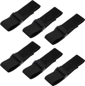 img 4 attached to 🚴 Gejoy 6 Pieces Cycling Pant Leg Bands - Elastic Bicycle Safety Belts for Riding, Fishing, and Outdoor Activities - Flexible Ankle Leg Straps (Black)