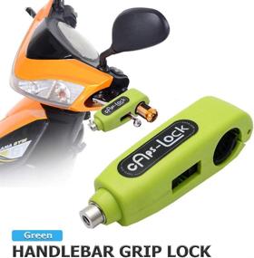 img 1 attached to 🔒 Maso Motorcycle Brake Lock: Secure Your Bike with Throttle Grip Lock Anti-Theft Level Lock for Motorbike, Scooter, Moped, ATV – Green