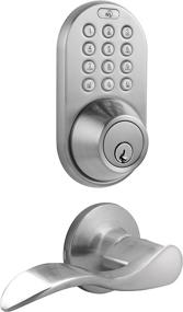 img 4 attached to 🔒 MiLocks DFL-02SN Electronic Touchpad Keyless Deadbolt and Passage Lever Combo, Satin Nickel