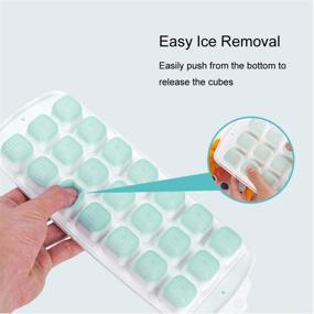 img 2 attached to 🧊 Ice Cube Trays with Lid: 63 Square Cubes for Freezer – Easy Release, Stackable, Dishwasher Safe, BPA Free by Fuukou