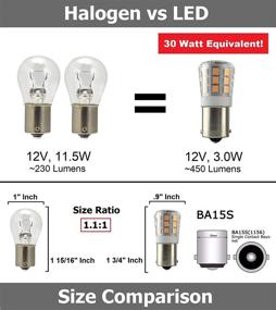 img 3 attached to SRRB 12 Volt Replacement LED Bulb BA15s 1141/1003 / 1156 Dome Light Fixture for RV Camper Travel Trailer Motorhome 5th Wheels and Marine Boat - Enhanced 3.0W Natural White Illumination