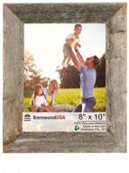 🖼️ barnwoodusa farmhouse 8x10 picture frame: rustic reclaimed wood, weathered gray, 1 1/2 inch molding логотип