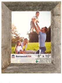 img 4 attached to 🖼️ BarnwoodUSA Farmhouse 8x10 Picture Frame: Rustic Reclaimed Wood, Weathered Gray, 1 1/2 inch Molding