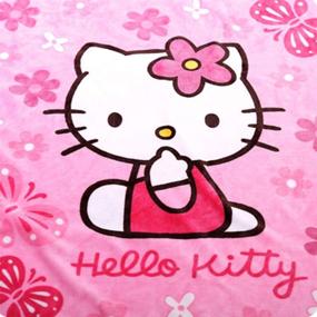 img 3 attached to 🐱 YIMU Blanket Cartoon Hello Kitty Printing Throw Blanket: Soft Flannel Cozy Plush Fleece Blanket for Kids and Toddlers