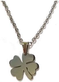 img 1 attached to Stainless Four Leaf Clover Pendant Necklace