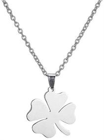 img 3 attached to Stainless Four Leaf Clover Pendant Necklace