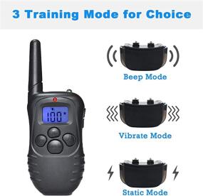 img 2 attached to 🐶 Advanced Rechargeable Dog Shock Collar with Remote – Vibration Shock Beep Modes, 1000ft Range, Waterproof Ecollar for Effective Training of Small, Medium, Large Dogs