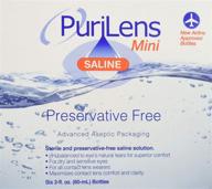 🔬 purilens mini preservative free saline six (60-ml) bottles: effective clear solution, 2 fl oz (pack of 6) logo