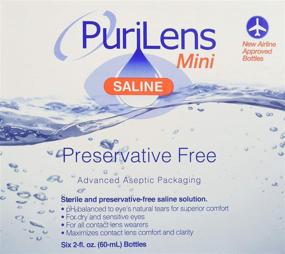 img 2 attached to 🔬 Purilens Mini Preservative Free Saline Six (60-mL) Bottles: Effective Clear Solution, 2 Fl Oz (Pack of 6)