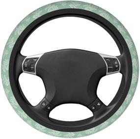 img 2 attached to Steering Wheel Covers Universal Inches Interior Accessories