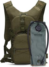 img 4 attached to Sakeen Outdoor Hydration Backpack with 3L Bladder and 🎒 Multiple Pockets - Ideal for Festivals, Hiking, Raves, and More!