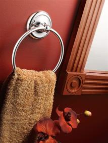 img 3 attached to Moen Small Chrome Yorkshire Bathroom Hand Towel Ring 5386CH