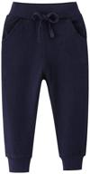 👖 stylish and comfy: gleaming grain toddler drawstring sweatpants for boys logo