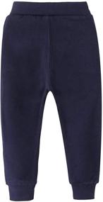 img 3 attached to 👖 Stylish and Comfy: GLEAMING GRAIN Toddler Drawstring Sweatpants for Boys