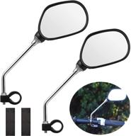 🚴 safer bicycle mirror: eeekit bike mirror, stainless steel lens, 1 pair rearview mirrors for handlebars logo