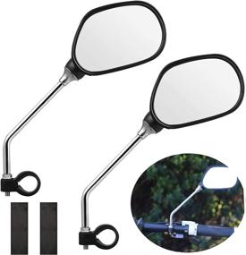 img 4 attached to 🚴 Safer Bicycle Mirror: EEEKit Bike Mirror, Stainless Steel Lens, 1 Pair Rearview Mirrors for Handlebars