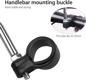 img 1 attached to 🚴 Safer Bicycle Mirror: EEEKit Bike Mirror, Stainless Steel Lens, 1 Pair Rearview Mirrors for Handlebars