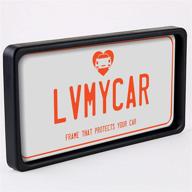 🚗 lvmycar bumpguard - universal fit slim & tough license plate frame & bumper guard for car protection against parking scratches and dents with flexible polyurethane shock protector logo