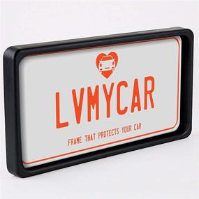 img 4 attached to 🚗 LVMYCAR BUMPGUARD - Universal Fit Slim & Tough License Plate Frame & Bumper Guard for Car Protection Against Parking Scratches and Dents with Flexible Polyurethane Shock Protector