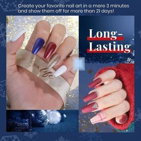 img 1 attached to 🎄 Blue Christmas Gel Set: Beetles Gel Nail Polish Perfect for Sparkling Red, Glittery White, and Blue Holiday Nails