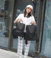 🎒 waterproof anti theft multifunctional daypack: trendy lightweight women's handbags & wallets for fashion backpacks logo