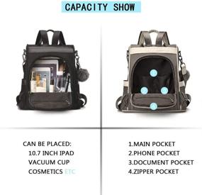img 1 attached to 🎒 Waterproof Anti Theft Multifunctional Daypack: Trendy Lightweight Women's Handbags & Wallets for Fashion Backpacks