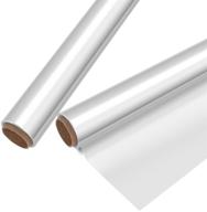 🎁 nuobesty transparent cellophane gift wrap roll - 2.5 mil thickness cello rolls for gift baskets, floral wrapping and present packaging logo